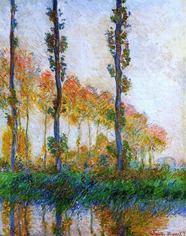 Claude Oscar Monet Three Trees in Autumn, Gallery Wrapped Canvas, 20"x25"