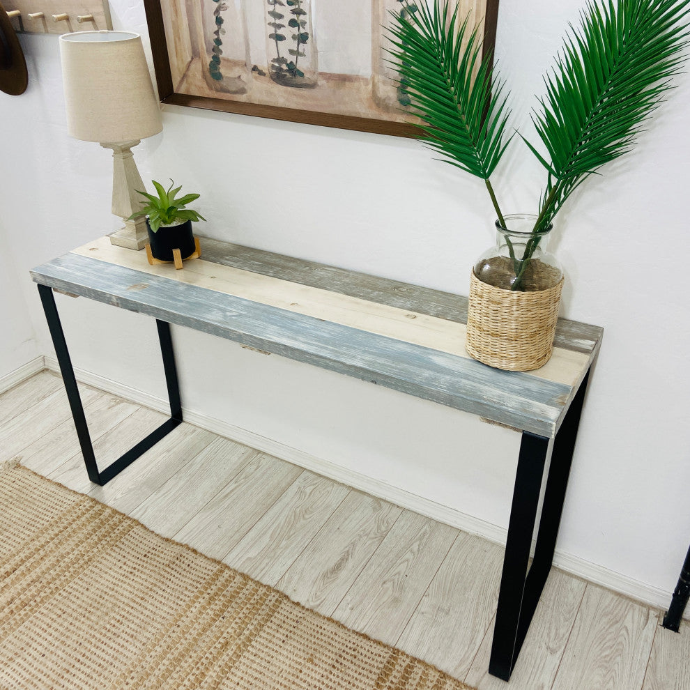 Barn Walls Bedroom Console Table Accent Table, Handcrafted, Farmhouse Mix, 58" Length