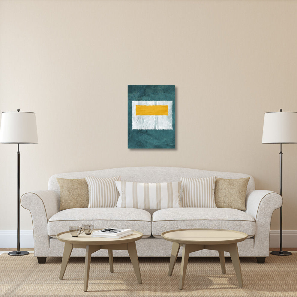 "Green And Yellow Abstract Theme 4" Fine Art Print