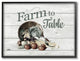Farm To Table Vegetables Rustic Wood Textured Word Design, 24"x30"