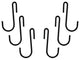 Range Kleen 6-Pack C31 Pot Rack Accessory Hooks, S-Shaped, Black