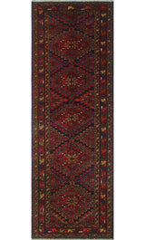 Fine Vintage Distressed Andrick Red Rug