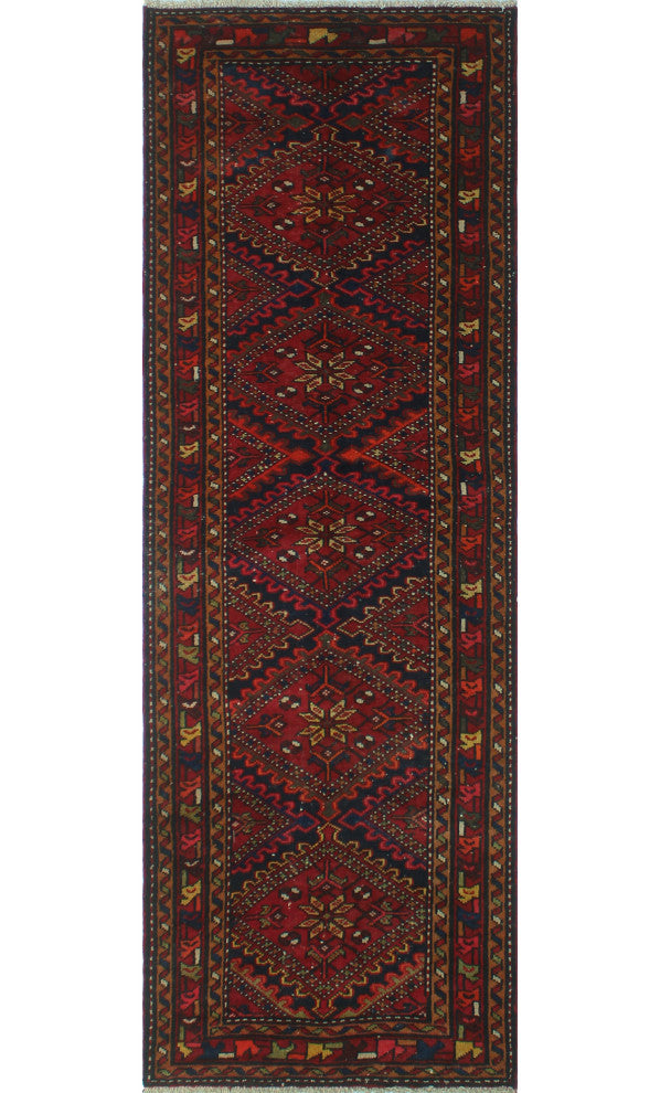 Fine Vintage Distressed Andrick Red Rug