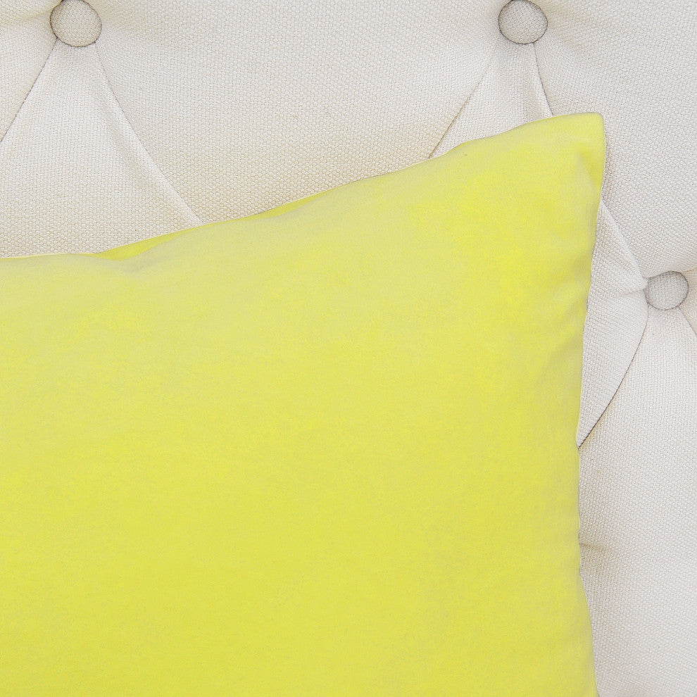 Supersoft Throw Pillow Cover 4 Piece Set, Butter Cup