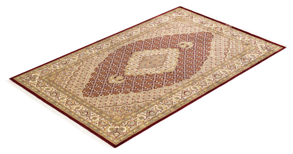 Mogul, One-of-a-Kind Hand-Knotted Area Rug Red, 4'8"x7'5"