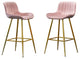 2pcs Pink Bar Stools, 29" Bar Height Stools