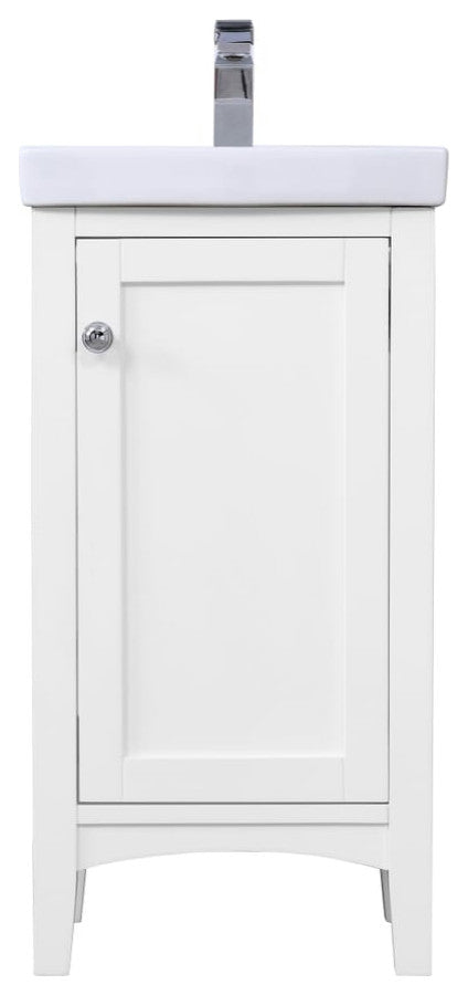 Elegant VF2318WH 18" Single Bathroom Vanity Set, White