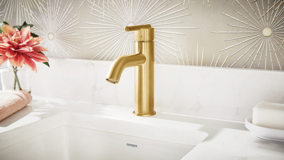 Parma 1H Bath Faucet, Metal Touch Down Drain, Deck Plate, 1.2gpm, Brushed Bronze