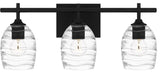 Quoizel LCY8622 Lucy 3 Light 22"W Vanity Light - Matte Black