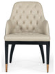 Modrest Leeds Glam Beige and Black Dining Chair