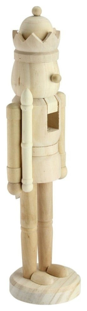 14.5" Traditional Unfinished Wood Paintable Nutcracker