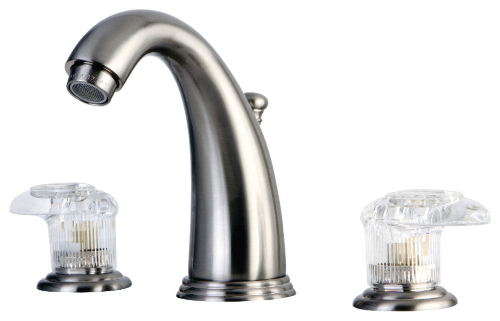 Kingston Brass Widespread Bathroom Faucet With Retail Pop-Up, Brushed Nickel