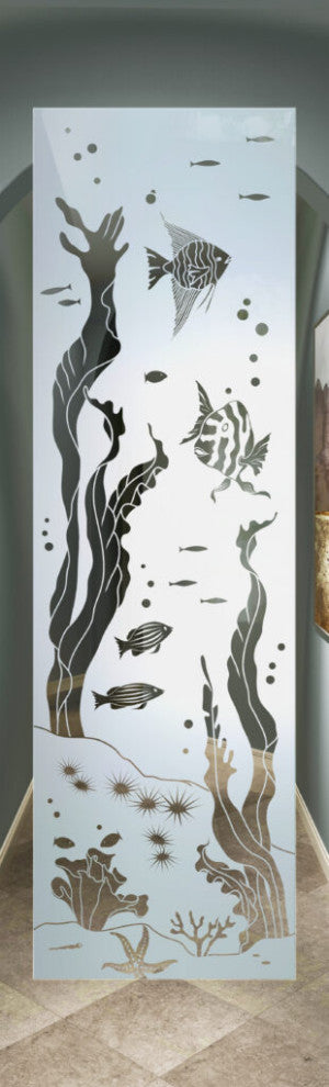 Interior Prehung Door or Interior Slab Door - Aquarium Fish - Primed - 24" x...