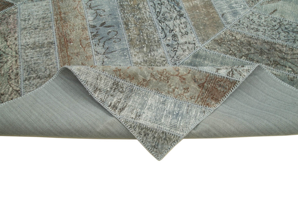Rug N Carpet - Handwoven Turkish 8' 0" x 12' 0" Unique Patchwork Area Rug