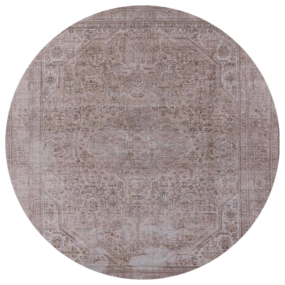 Ahgly Company Indoor Round Mid-Century Modern Area Rugs, 3' Round