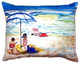 Playing On The Beach No Cord Pillow - Set of Two 16x20