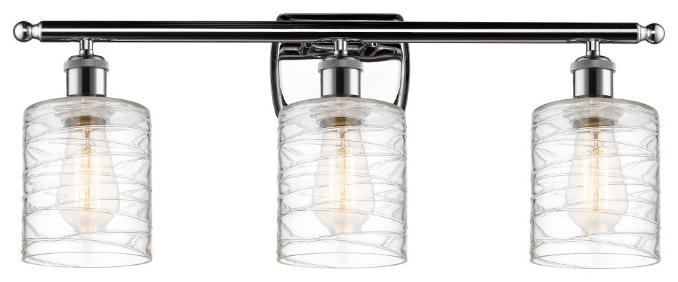 Innovations 516-3W-PC-G1113-LED 3-Light Bath Vanity Light, Polished Chrome