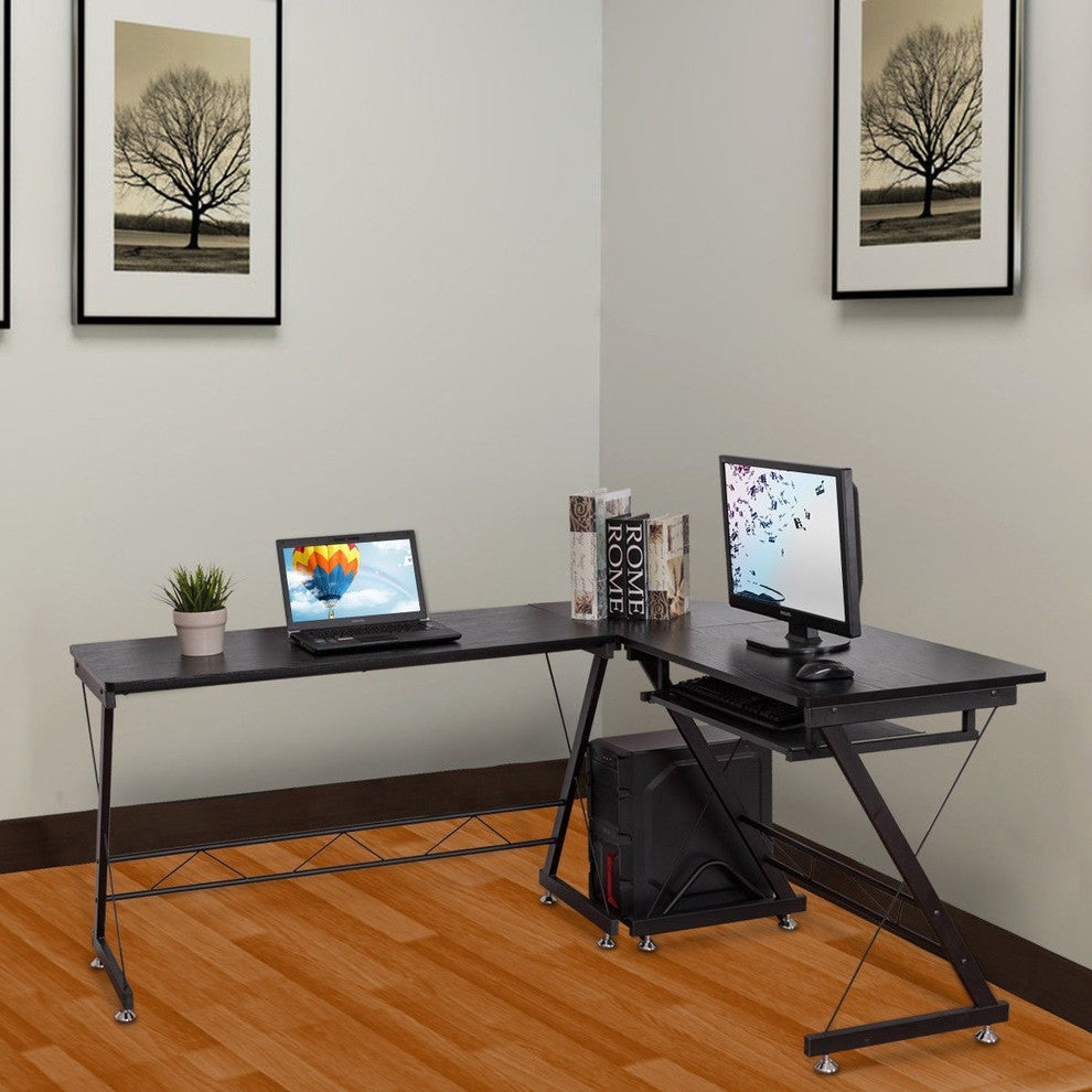 Modern L-Shape Corner Computer Study Desk