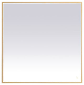 Modern Brass Led Mirror