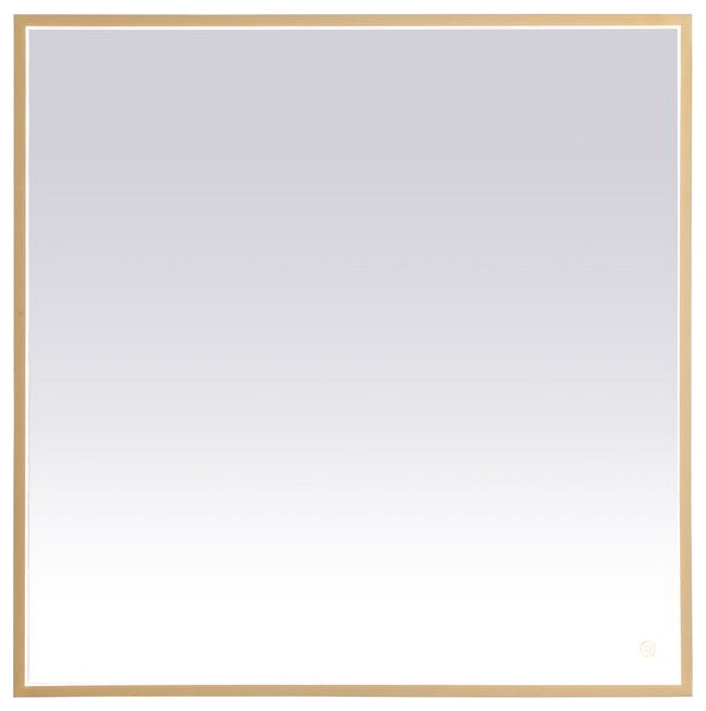 Modern Brass Led Mirror