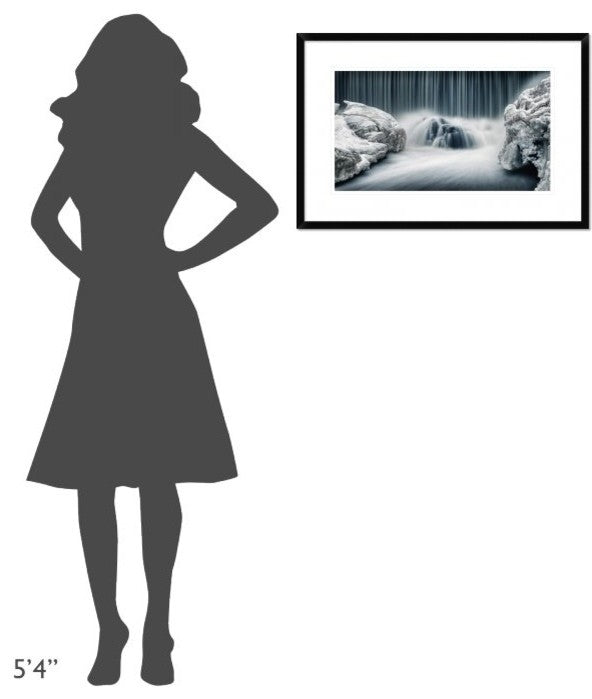 "Icy Falls" Framed Digital Print by Keijo Savolainen, 30"x20"