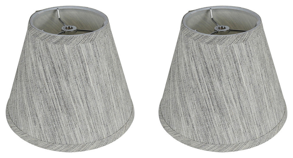 Hardback Faux Silk Coolie Lamp Shade, 5x9x7", Cream, Storm, Set of 2