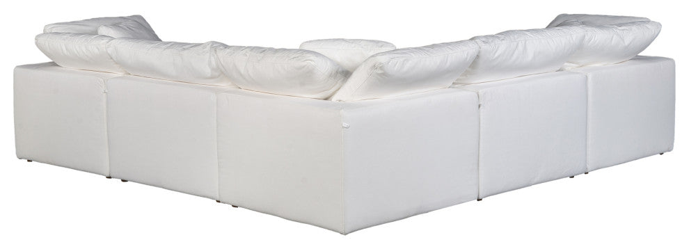 Terra Condo Classic L Modular Sectional Livesmart Fabric Cream