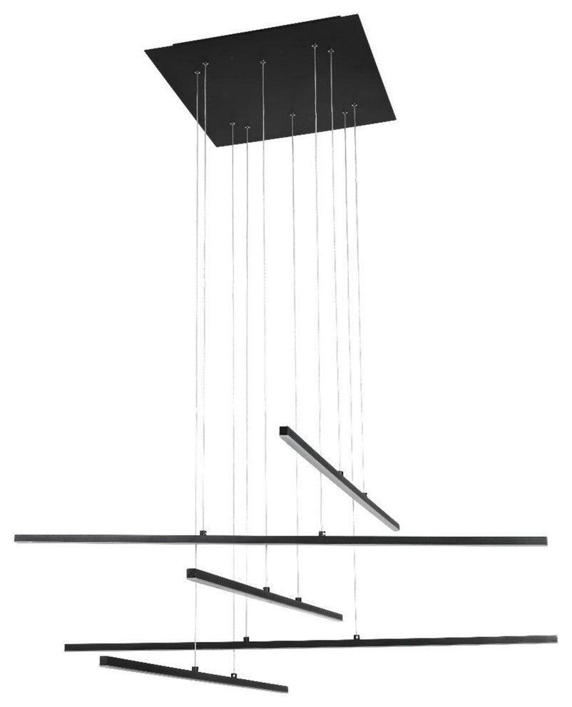 Black Linear Multi-Light Pendant