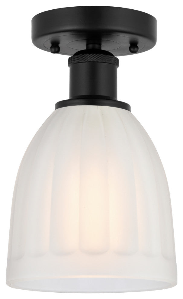 Innovations 616-1F-BK-G441 1 Light Semi-Flush Mount, Matte Black
