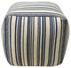Blue Machine Woven Montbello Pouf, 18" Cube