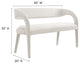 Pinnacle Boucle Fabric Accent Bench, Ivory