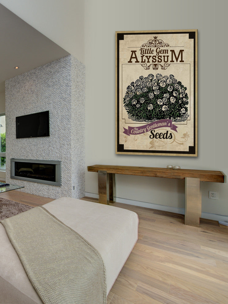 "Flower Packet Alyssum" Painting Print on Canvas
