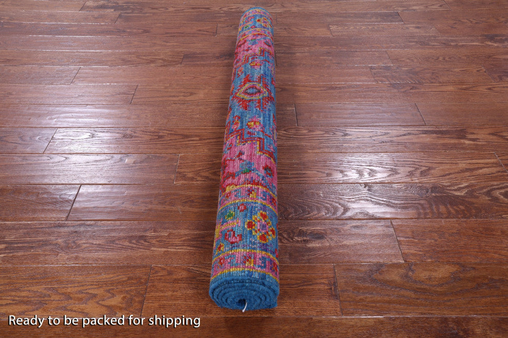 4' 2" X 6' 1" Heriz Serapi Hand-Knotted Wool Rug - Q13708