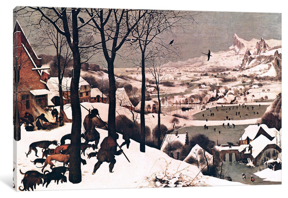 "Hunters in The Snow" by Pieter Bruegel, 18x12x1.5"