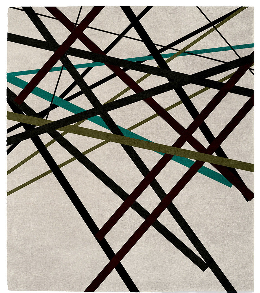 Belted B Signature Rug, 6' Square