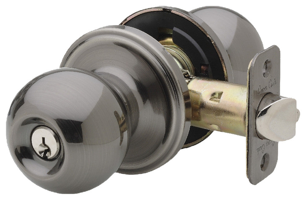 Keyed Entry Knob, Antique Nickel