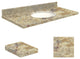 Quartz 31"x19" Vanity Top, Single Faucet Hole, Trail, White Bowl