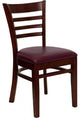 Wood Restaurant Chair, Burgundy