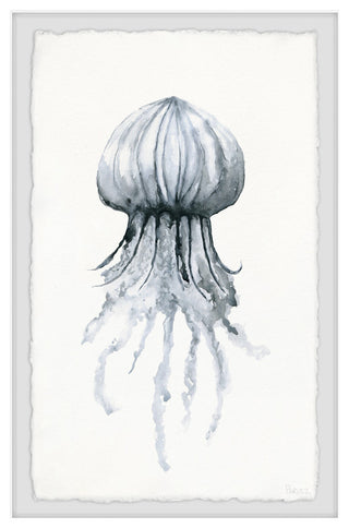 "Floating Jellyfish" Framed Painting Print, 8"x12"