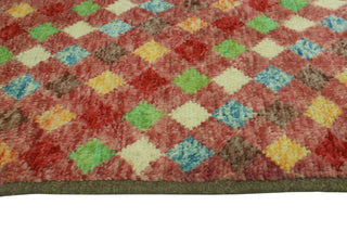 Balochi Bella Rose/Green Rug, 4'11x8'0