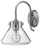 Hinkley Congress Small Retro Glass Single Light Sconce, Chrome