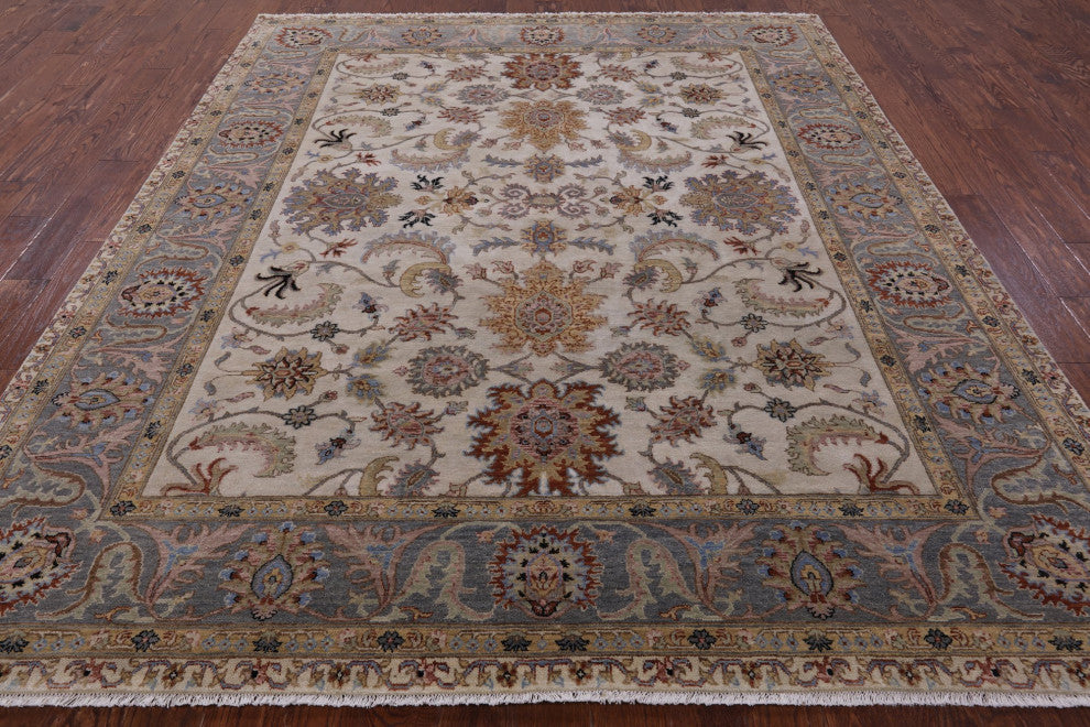 8' 1" X 9' 9" Persian Tabriz Hand Knotted Wool Rug Q9027