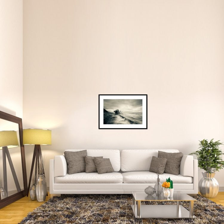 "Defeated By The Sea" Framed Digital Print by Inigo Barandiaran, 38x27"