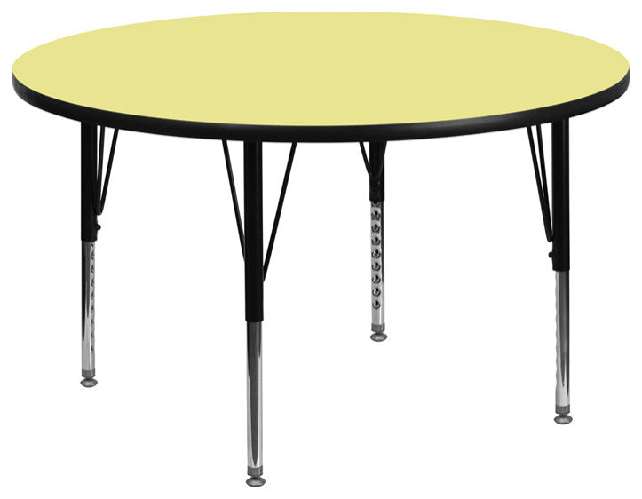 48'' Round Yellow Thermal Laminate Activity Table