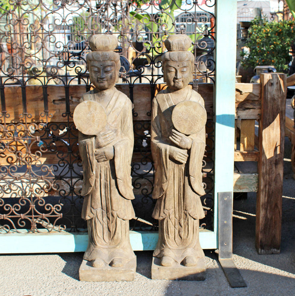 Consigned Stone Geisha Garden Statue