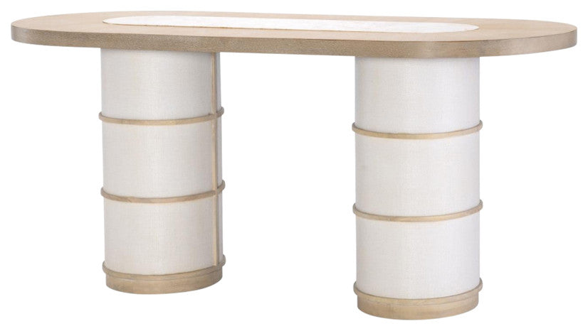 Biscayne Complete Double Pedestal Counter Height Table