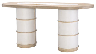 Biscayne Complete Double Pedestal Counter Height Table
