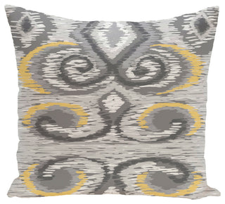Ikat'S Meow Geometric Print Pillow, Paloma, 16"x16"