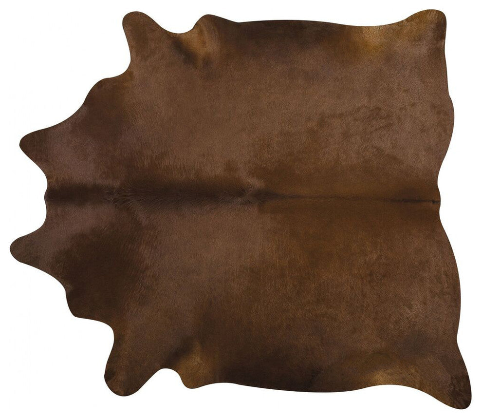 Premium Brown Brazilian Cowhide Rug, Xx Large