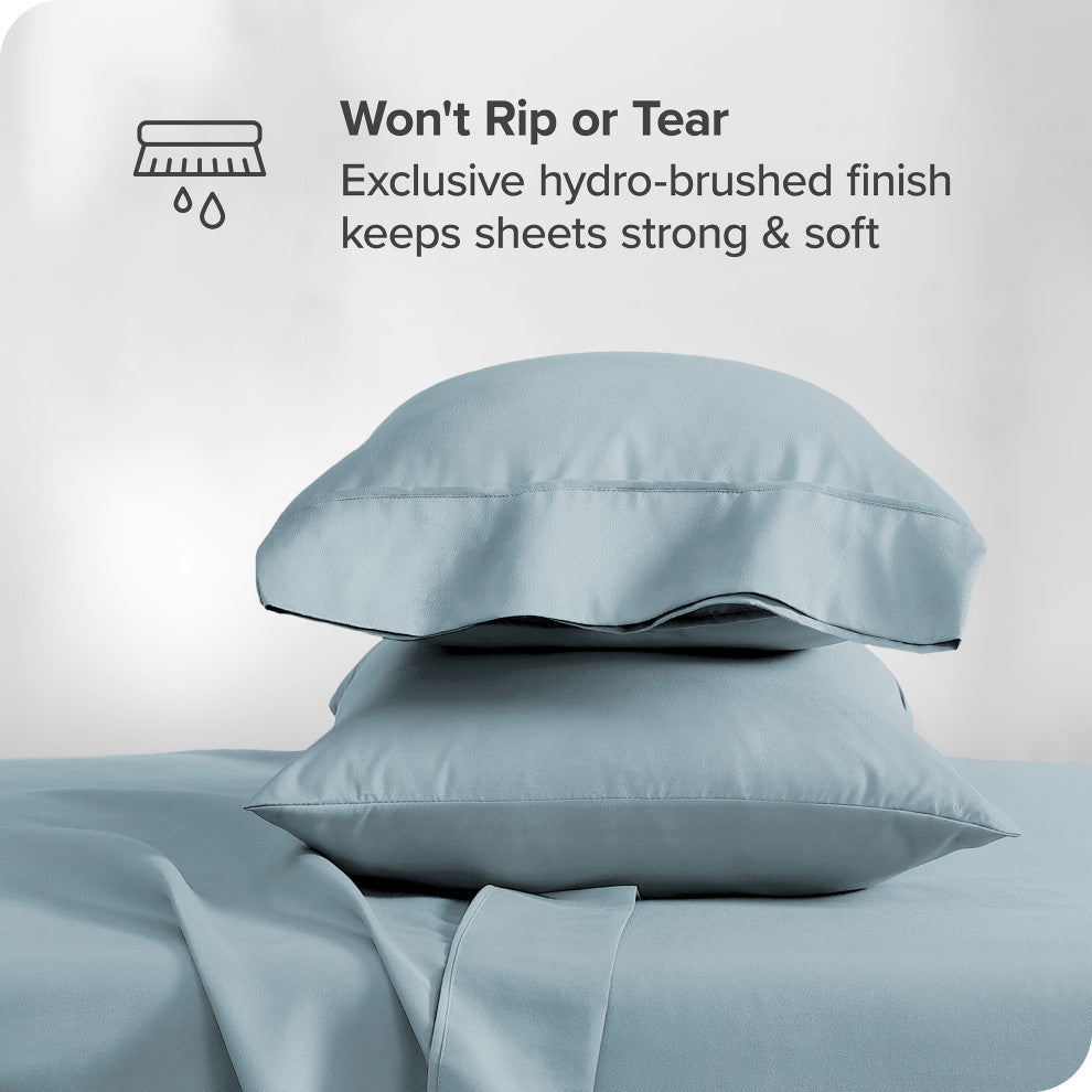 1800 Microfiber Sheet Set, Dusty Blue, Full